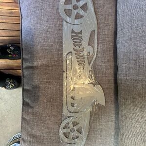 Silver Motorcycle Metal Wall Art